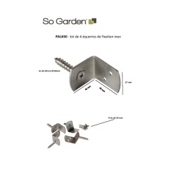 SET OF 4 STAINLESS STEEL FIXING BRACKETS